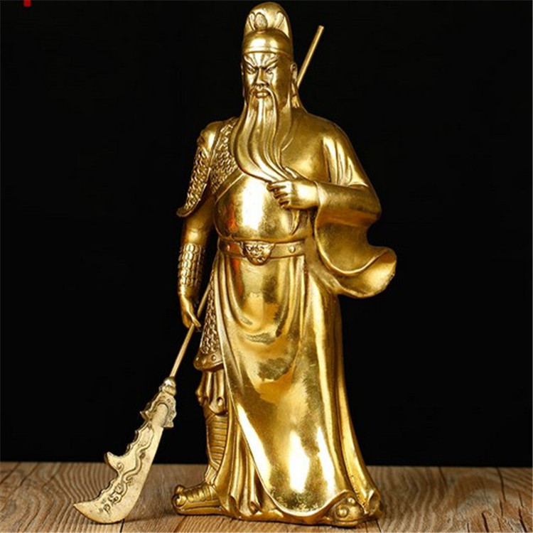 古玩铜器工艺品 仿古 佛像 武财神 大刀 关公