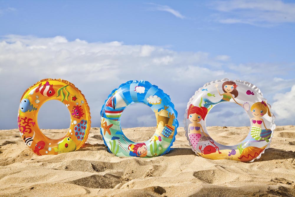 美国intex 59242 透明浮圈,三种图案组合 游泳圈