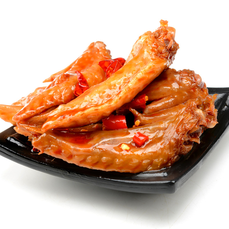 四川特产小吃麻辣五香鸡翅尖卤味零食成都熟食