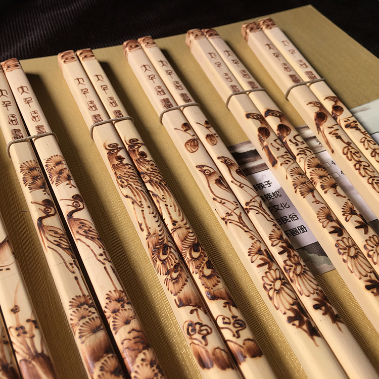 中华神韵烙画筷子玉架套装商务旅游纪念礼品原创文创产品