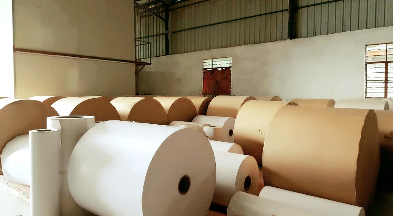 250g卷筒装双铜纸 华夏空白双面西卡纸 空白吊牌商标材料