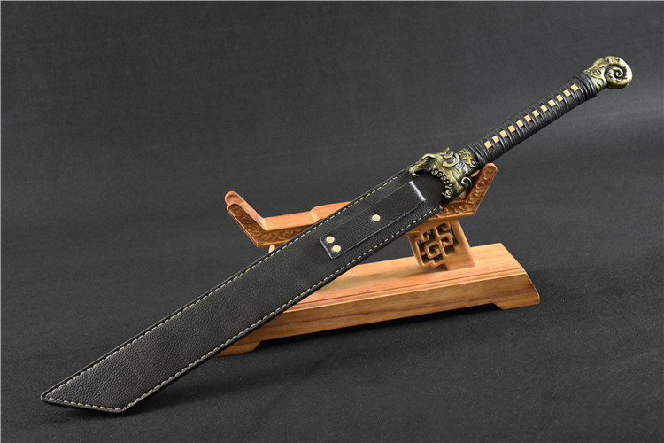 正宗龙泉宝剑刀剑锰钢唐剑汉剑花纹钢一体手工环首剑长剑未开刃