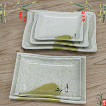 寿司碟 日式甜点长方盘小吃小菜碟仿陶瓷塑料餐具密胺A5凉菜烧烤