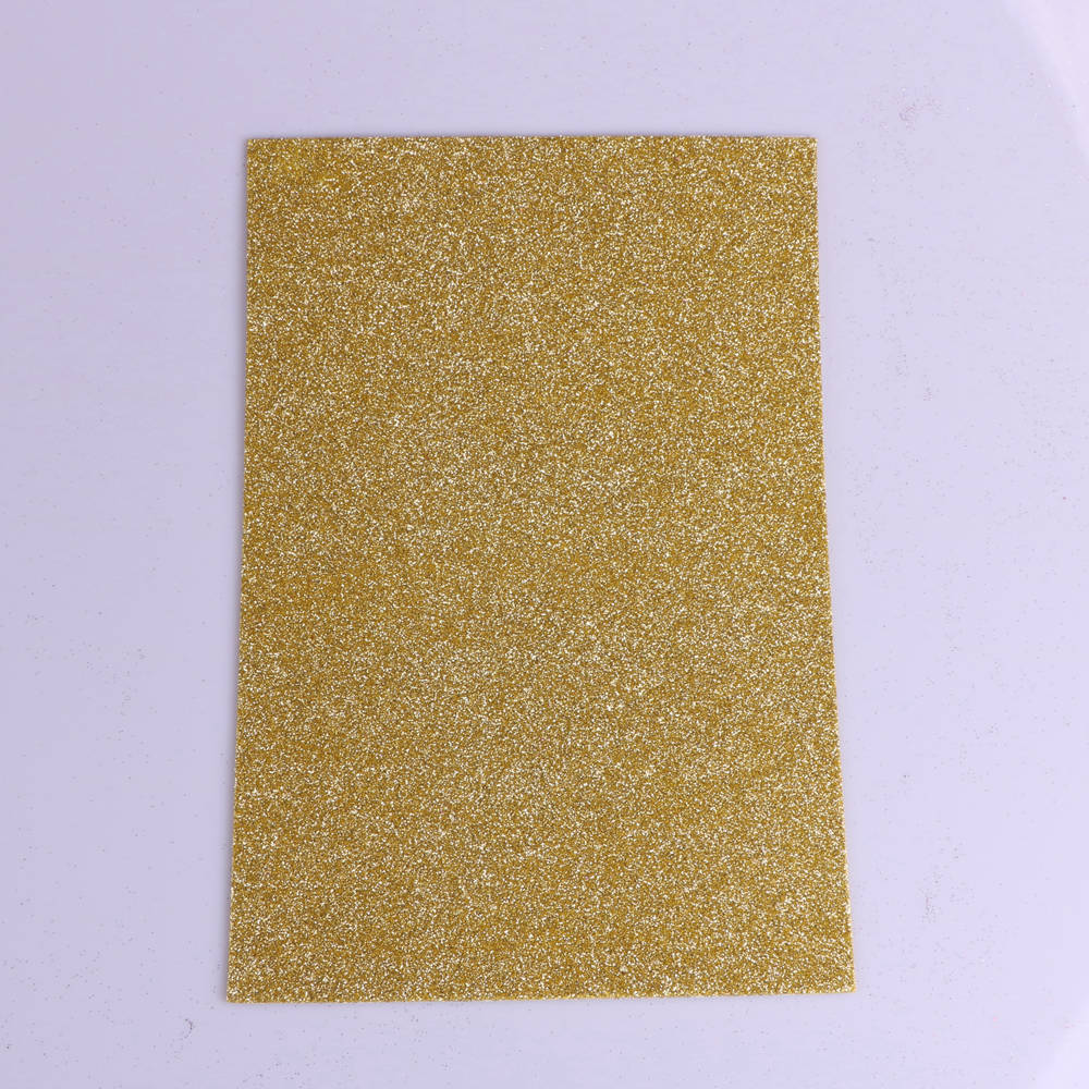 eva金粉纸 a4海绵纸 儿童diy贴纸 外贸带胶金粉纸