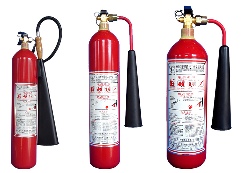 厂家直销手提式灭火器气体灭火器优质co2-2kg-7kg二氧化碳灭火器