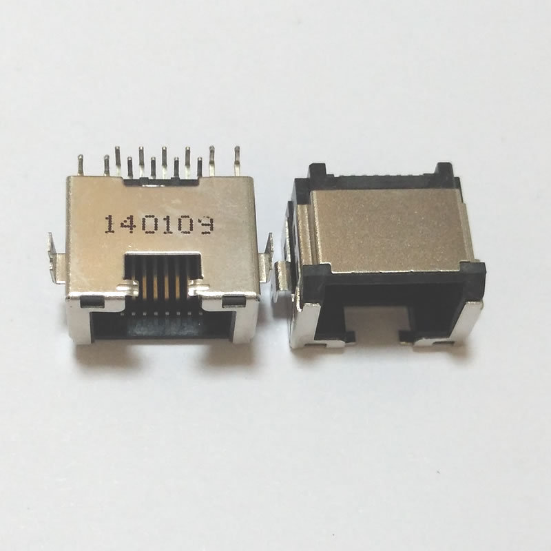 信音rj45网口 网络接口12pin 反向沉板 rj45插座 网络接口连接器