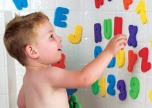 戏水洗澡字母数字贴 36片 儿童宝宝玩具