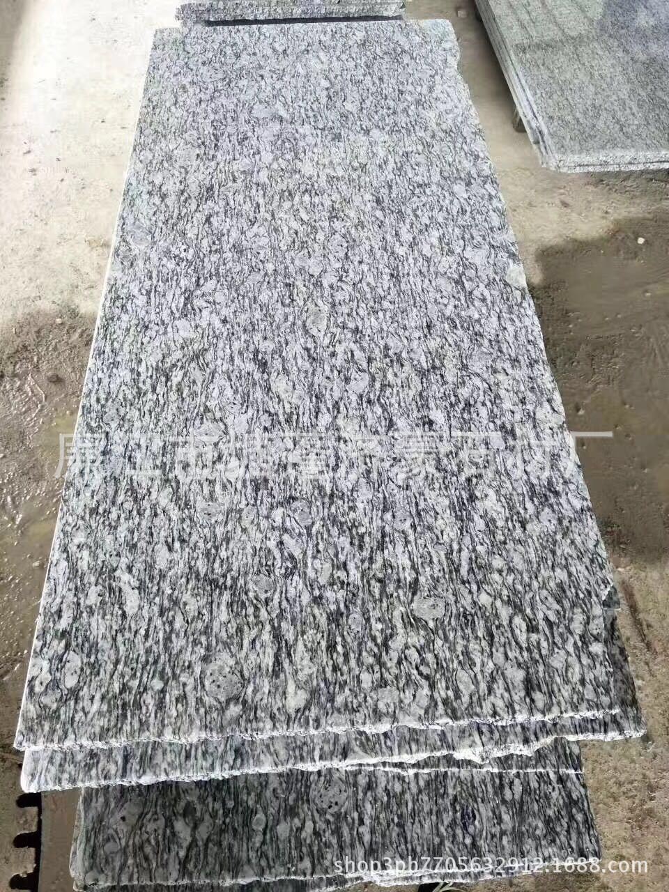 厂家直销花岗岩石材海浪花光面 荔枝面 火烧面 浪花黑白花岗岩