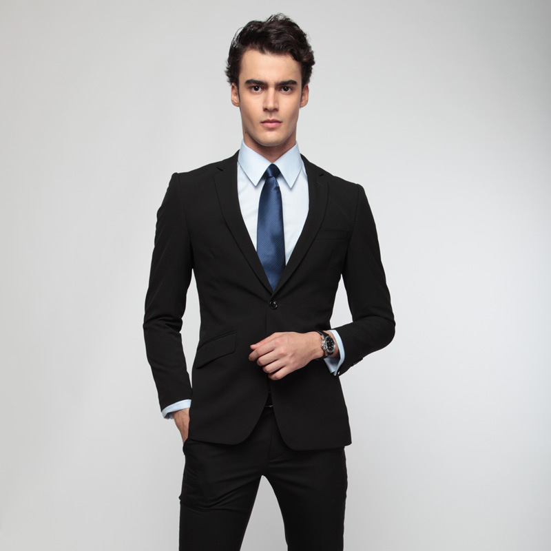 西装男式西装套装免烫韩版修身职业西服外套男士商务正装秋冬春夏