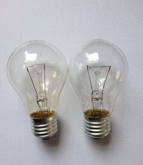 家用乌丝e27螺口白炽灯泡螺口老式25w40w60w100w200w普通照明黄光