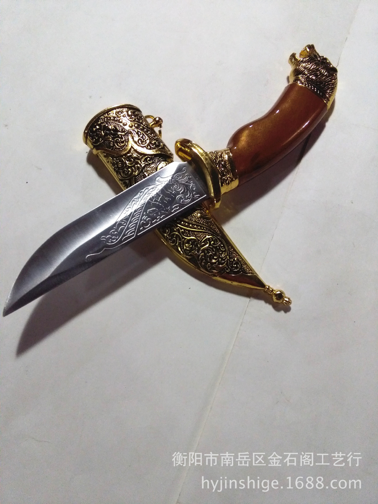 批发 内蒙古特色工艺品刀剑 花纹钢马头刀 未开刃一件代发