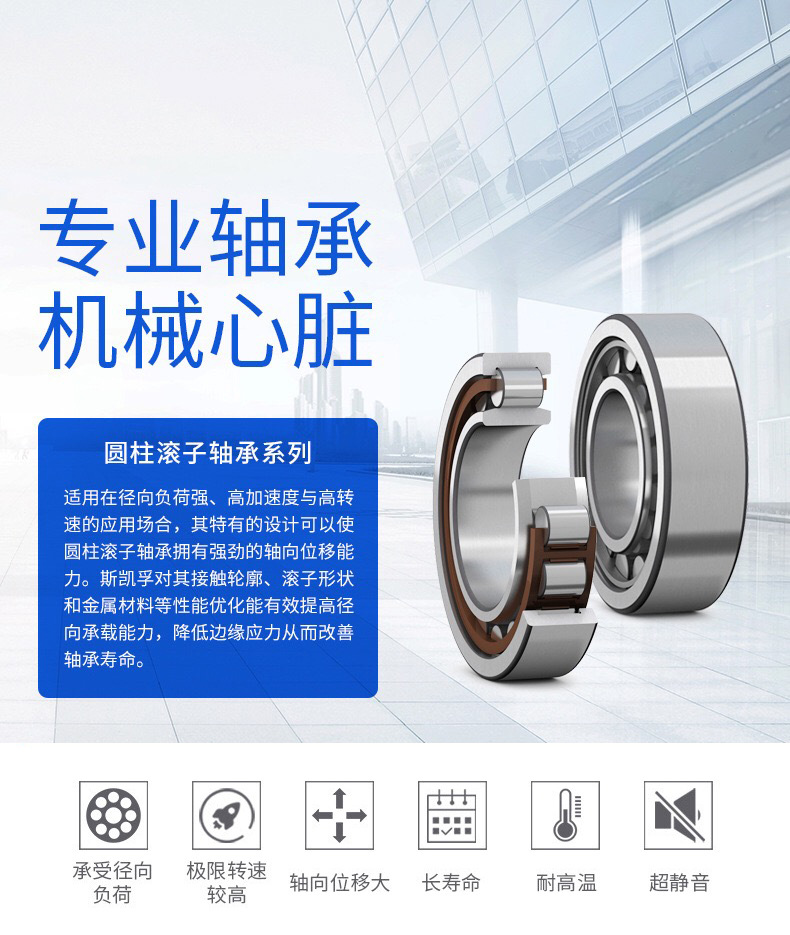 skf斯凯孚 圆柱滚子轴承 nu 238 ecm