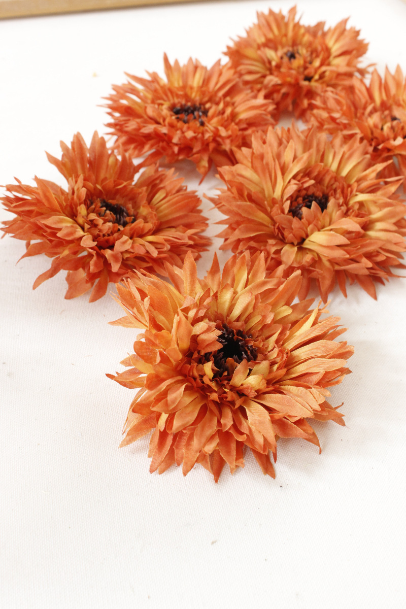 仿真花菊花头千层菊 装饰品欧式色 假花头