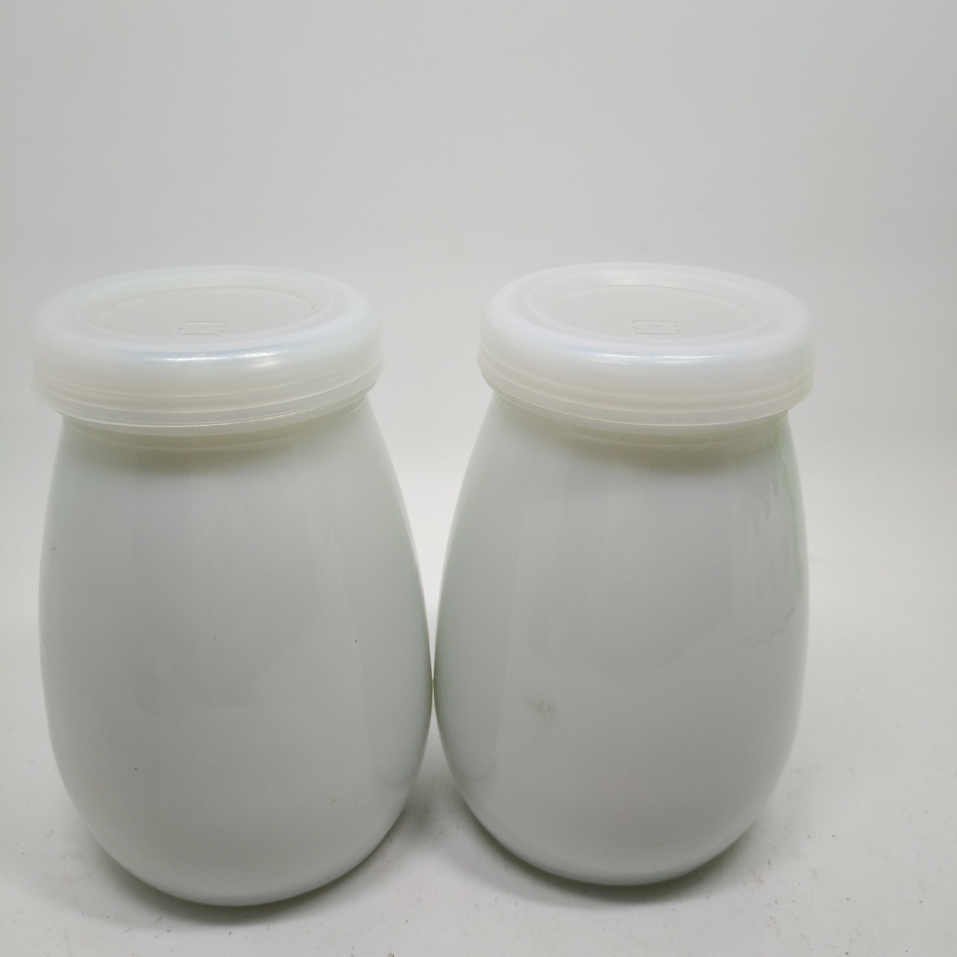 200ml240ml白瓷奶瓶布丁杯酸奶空瓶子支持加工定制乳白料玻璃奶瓶