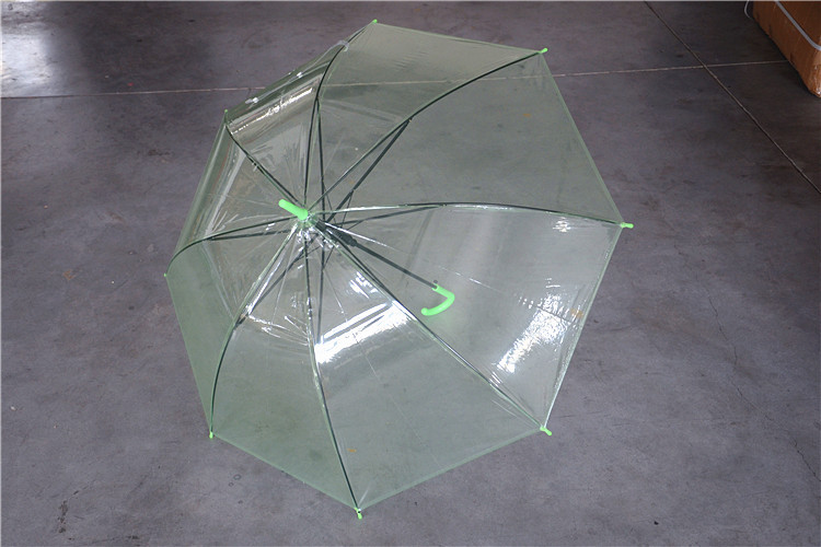 义乌日用百货 彩色透明雨伞 长柄自动环保雨伞批发 热销款十元店