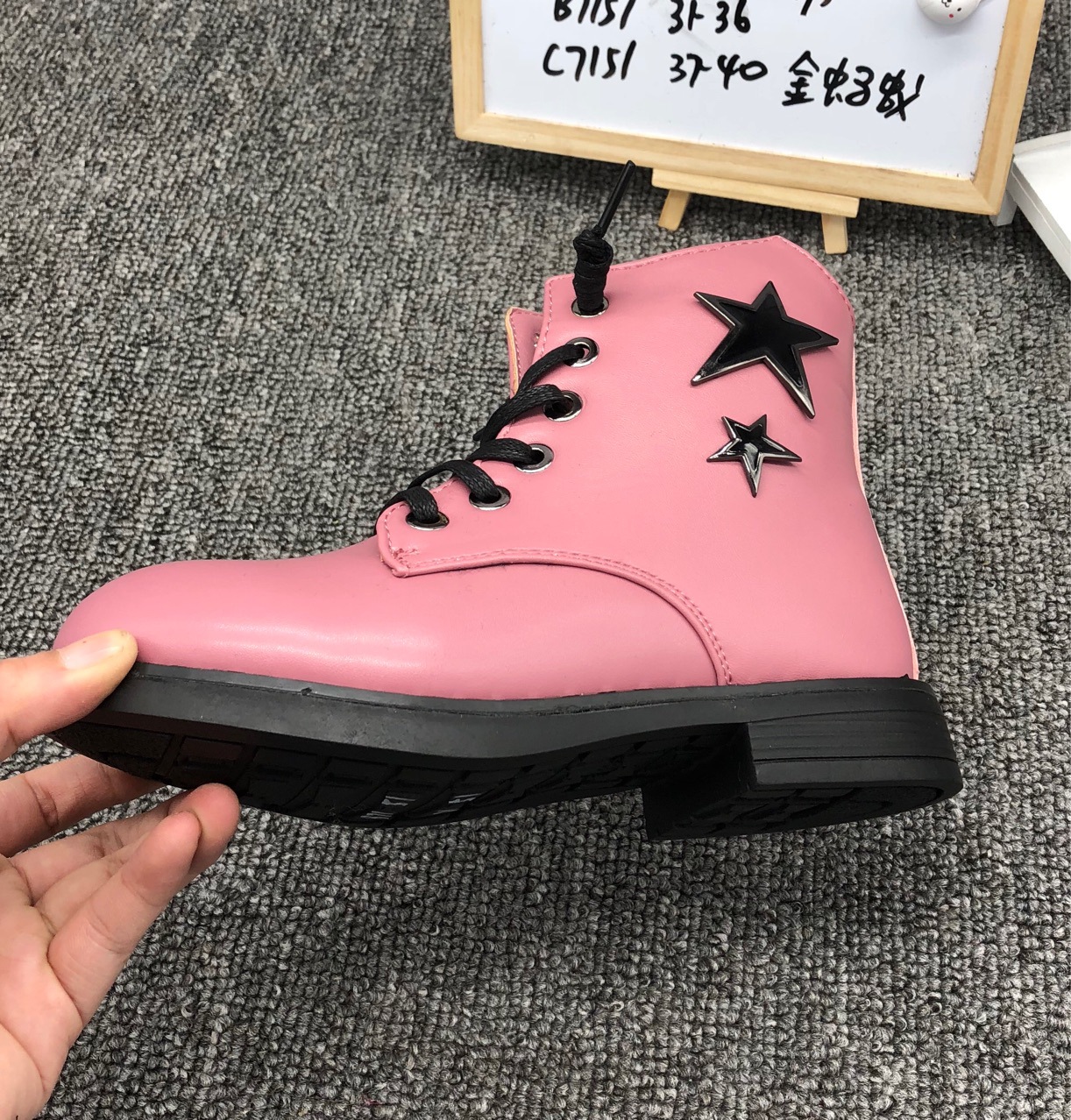 17冬新款儿童棉鞋 金蚂蚁童鞋爆款女童大棉靴加绒大码女童鞋