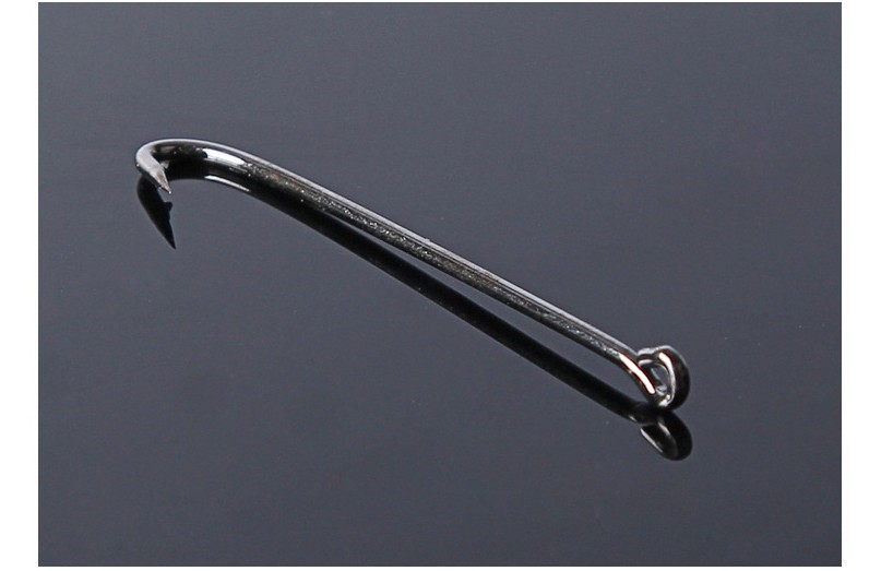 直销高碳钢黄鳝钩长柄带圈小钩门 长柄带圈黄鳝偏钩1000个起批
