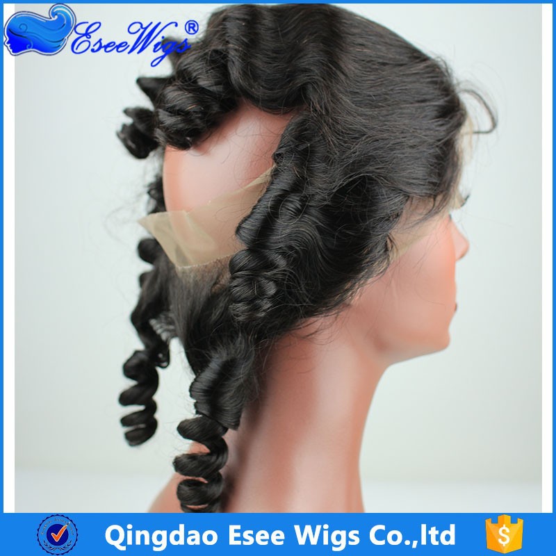 纯手勾真人发假发倒头顺 360 lace band 发带22*4*2 曲工厂销售