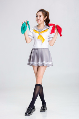 9042# lovelive校服 aqours学院风制服 万圣节cos海军表演服装