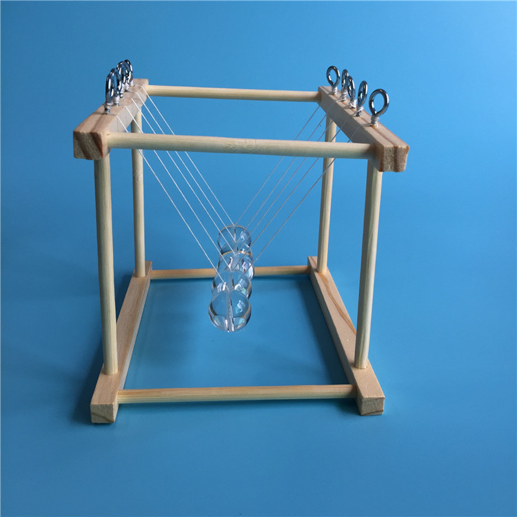 牛顿摆diy材料包 小学生科技小制作科学实验玩具五球碰摆厂家直销