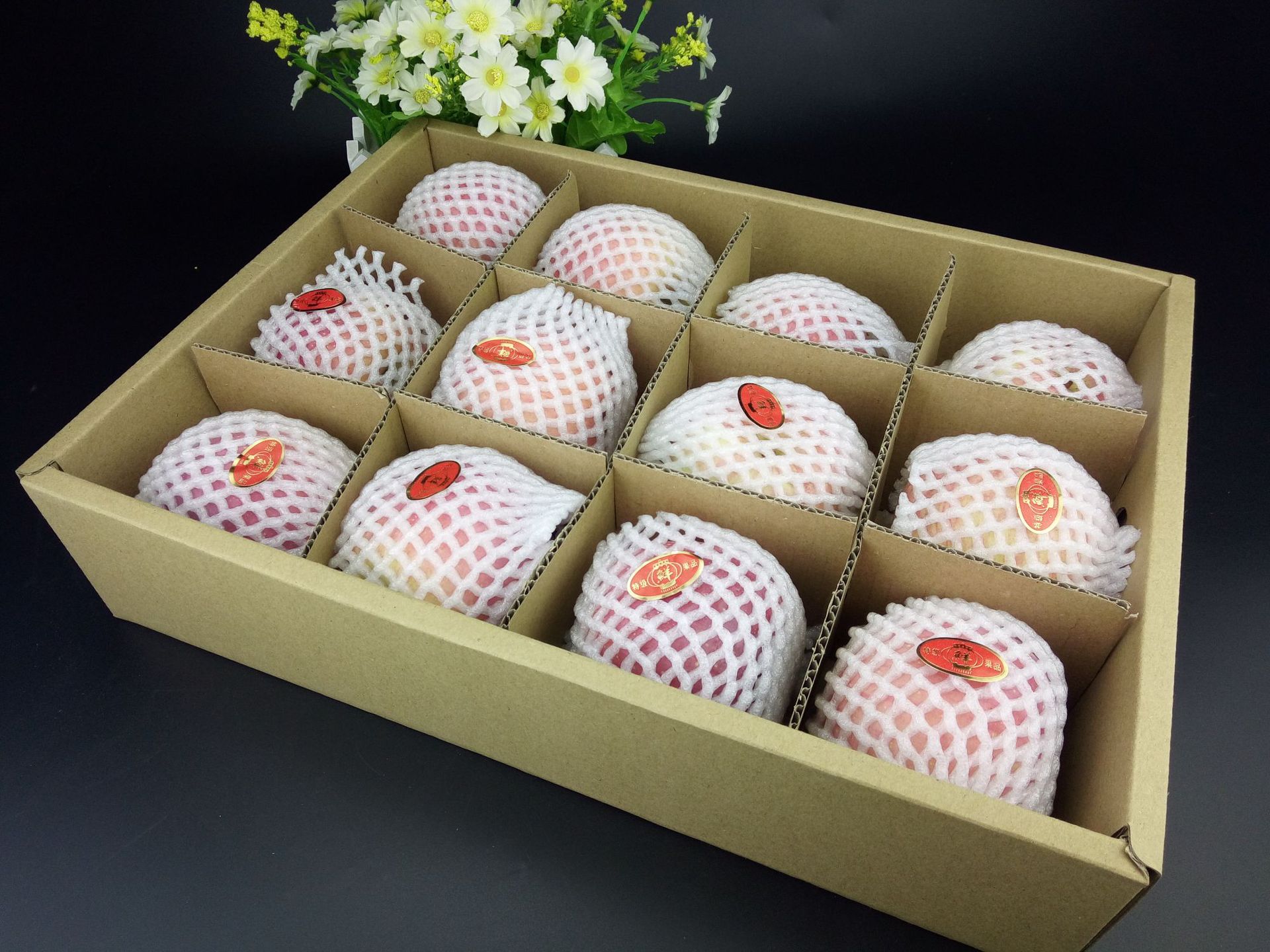 定制水果包装盒桃子礼品盒油桃纸箱黄桃水蜜桃手提盒天地盖批发