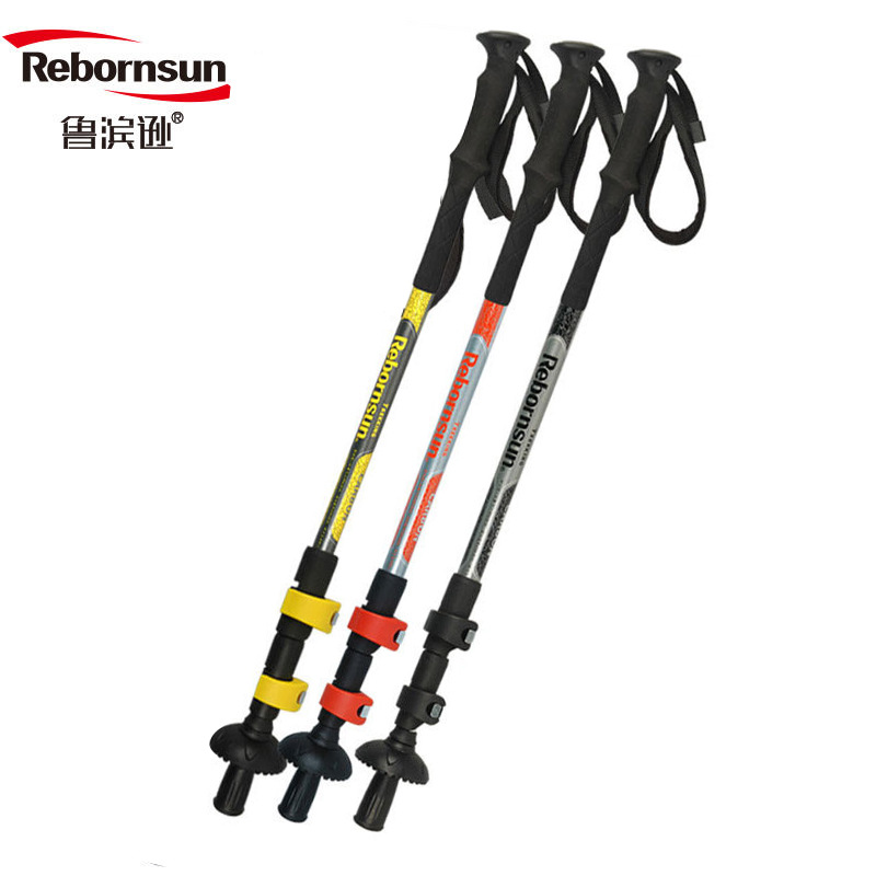 鲁滨逊 猎人登山杖 135cm 户外超轻碳素 便携拐杖 徒步-阿里巴巴