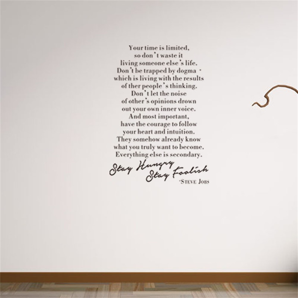 gb492 stay hungry stay foolish外贸英文墙贴文字贴纸墙壁装饰