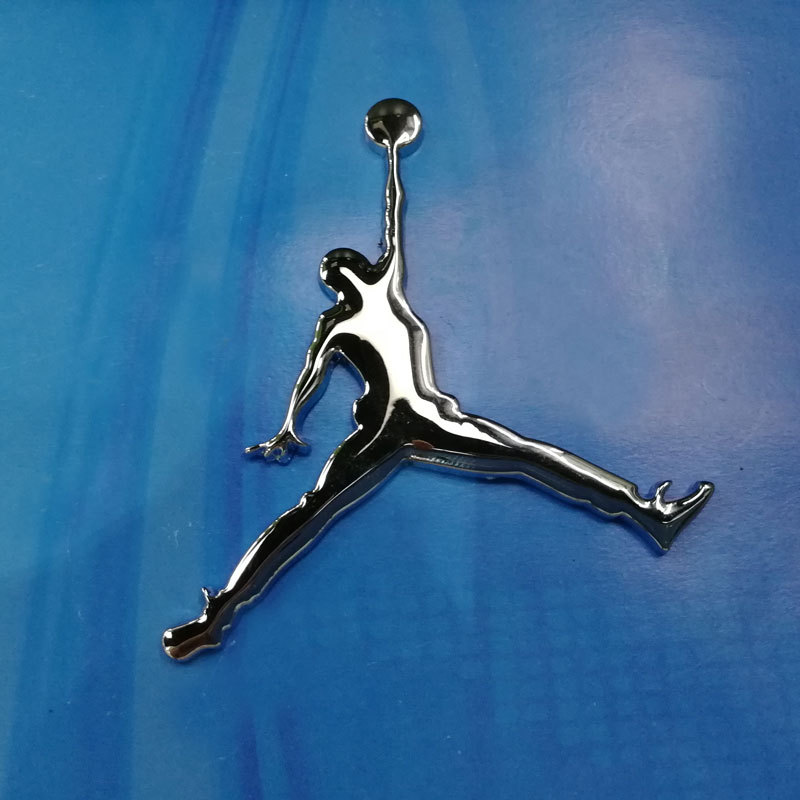 改装乔丹飞人车标贴 立体标 车尾标 金属车贴 jordan金属车标