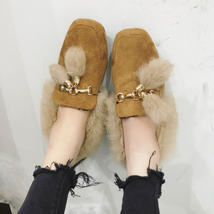 流苏平底豆豆鞋