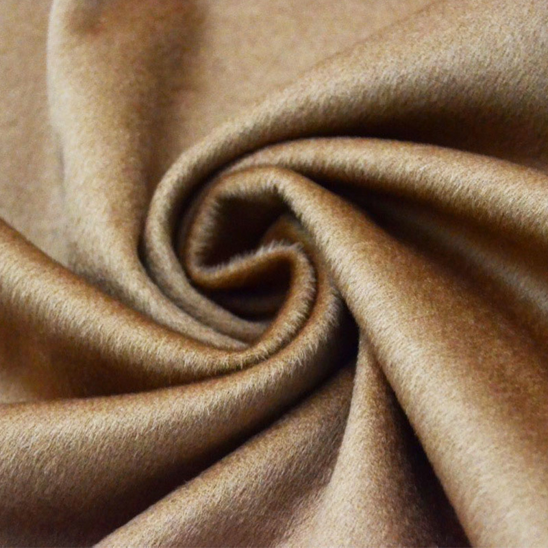 典厚毛纺 10%山羊绒90%羊毛毛呢面料 短顺粗纺羊绒大衣布料现货