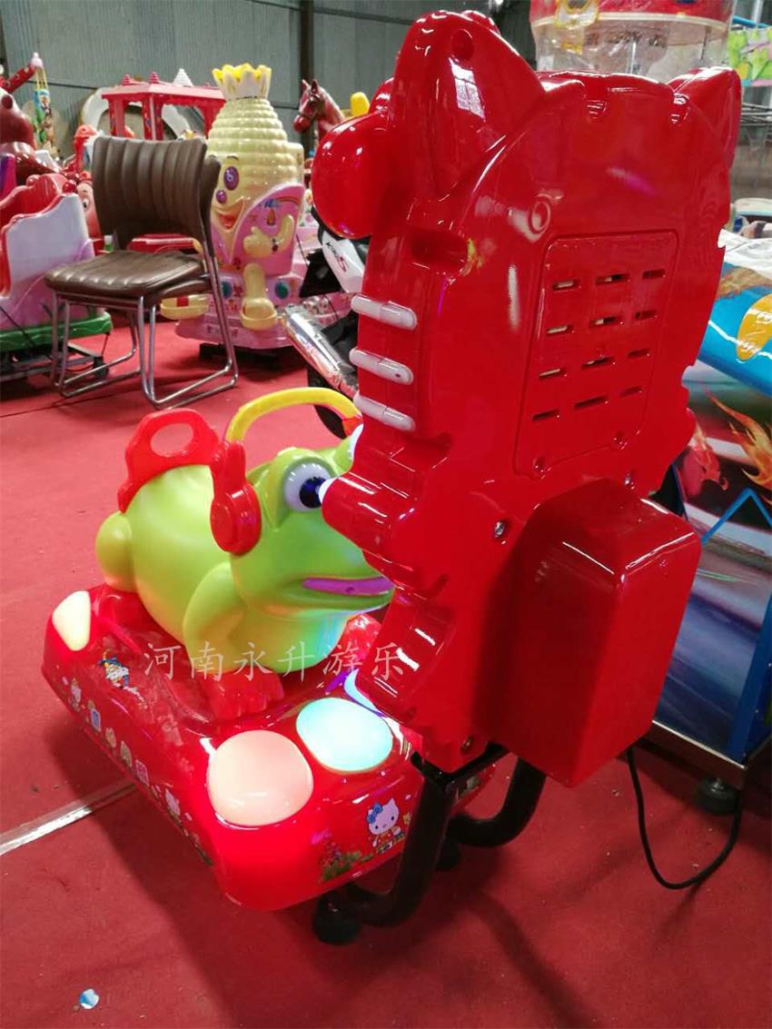 3d迷你青蛙摇摆机 新款投币动画摇摇车 液晶显示屏摇摆车