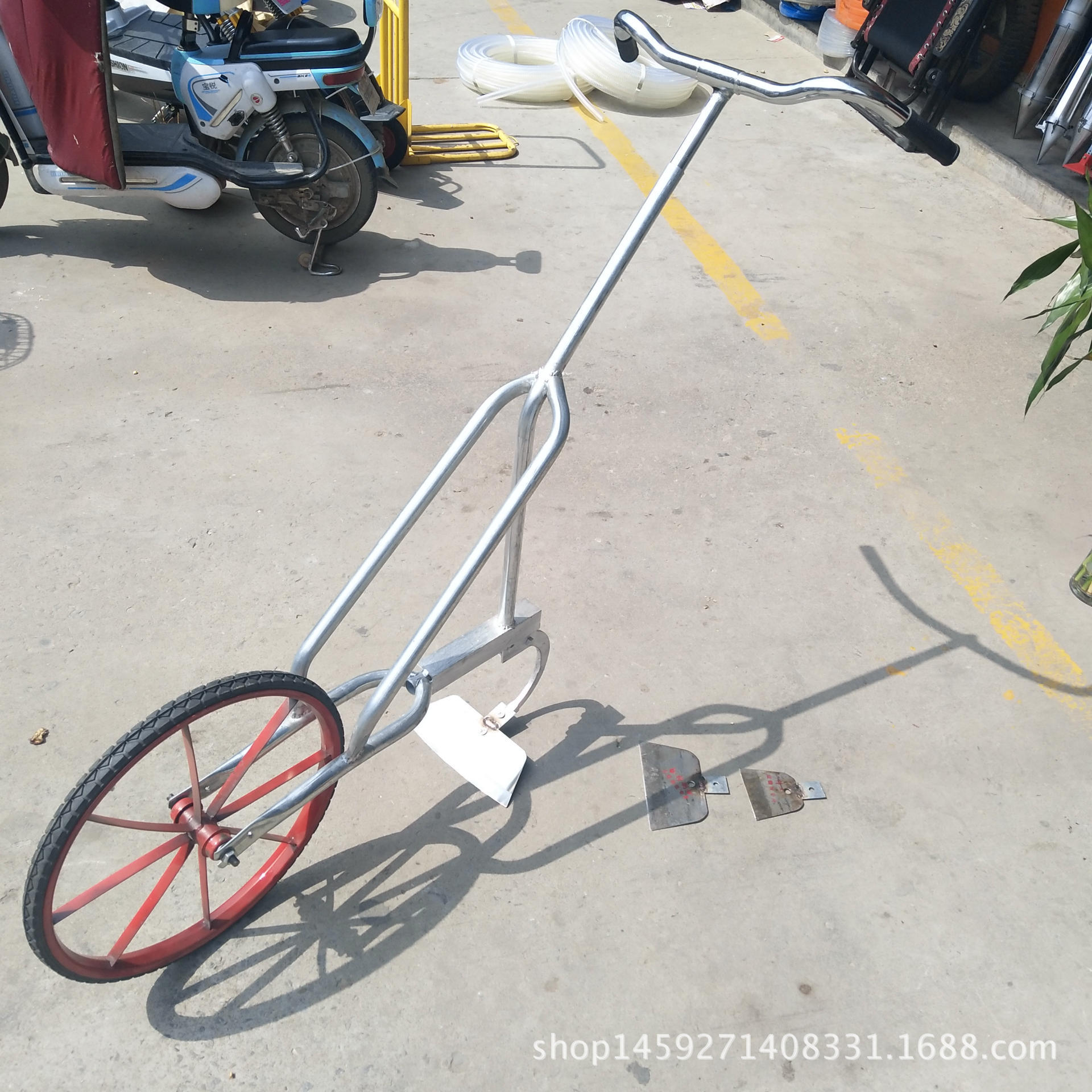 手推式耘锄独轮轻巧方便适用于除草松土整地多功能可调高低换头
