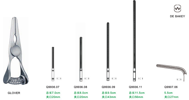 显微止血夹 医用不锈钢哈巴狗 弹簧柄血管阻断器 雷奥巴赫豹牌