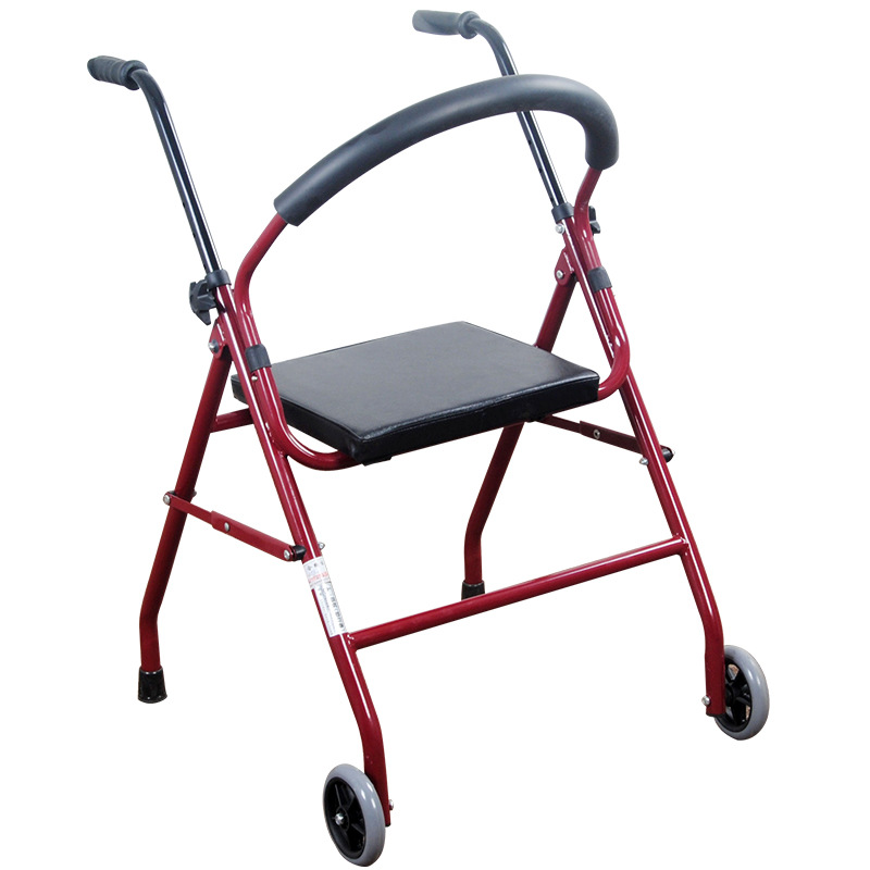 乐驰917助行器老人折叠带座助行器助行车助步器带轮康复锻炼