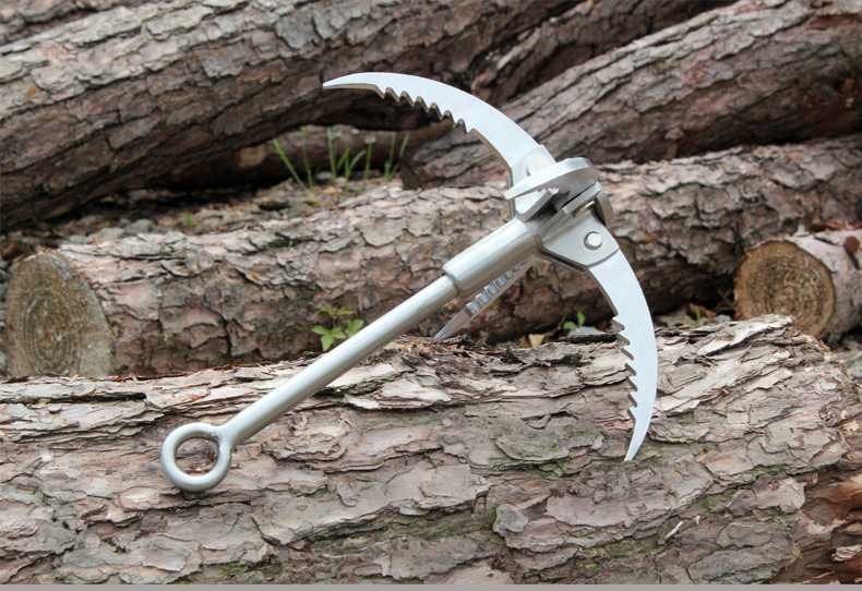 野外探险户外攀岩登山抓钩救生飞虎爪生存攀登飞爪折叠钩四爪大号