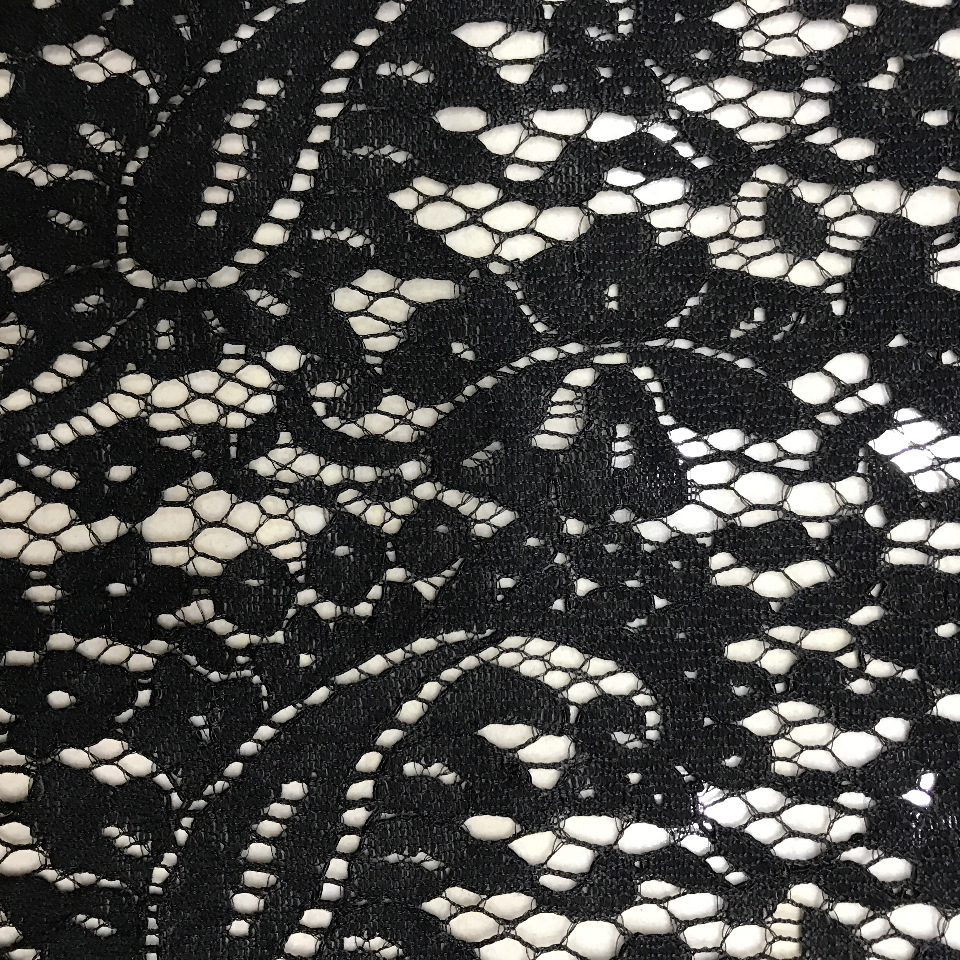 2017新款锦棉蕾丝花边礼服面料 镂空多色腰果时尚窗帘装饰布料