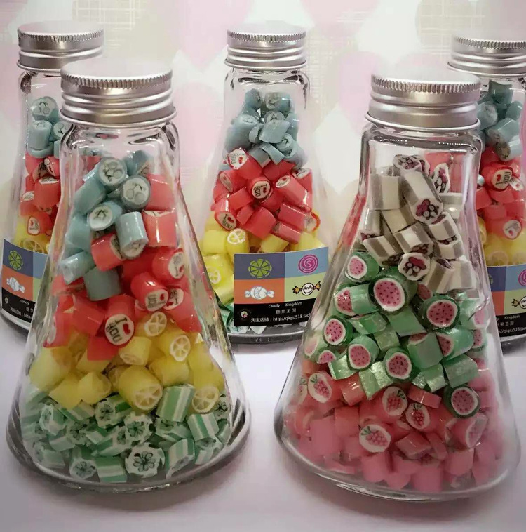 铝盖锥形手工糖果玻璃瓶许愿瓶漂流瓶创意密封糖果罐批发
