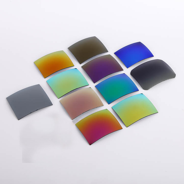 现货批发宝莉莱偏光彩膜镜片 tac炫彩太阳镜片 防蓝光镀膜镜片