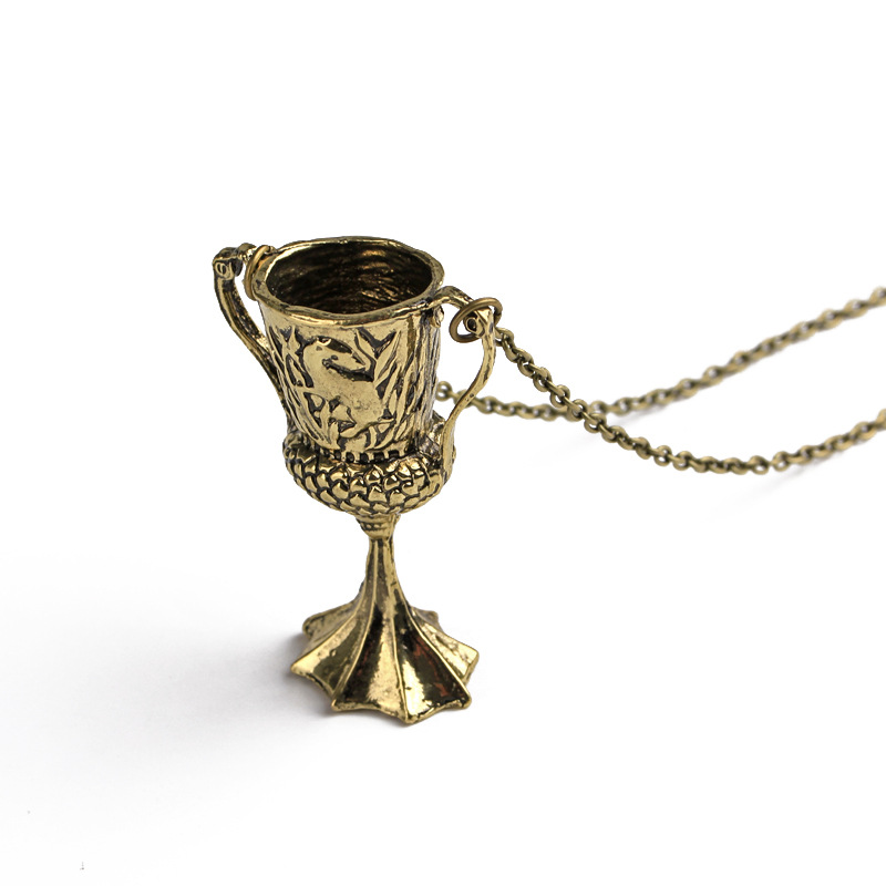 跨境亚马逊 欧美影视周边饰品 哈利波特魂器复古男士圣杯项链配饰