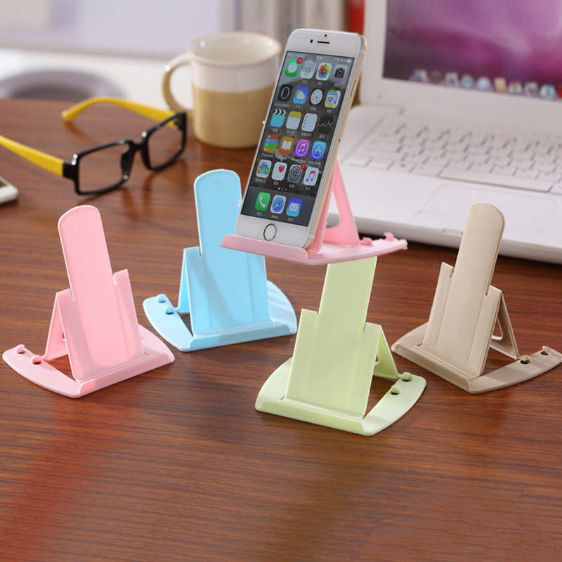 卡片式手机支架可折叠两档斜度可调手机座便携式塑料手机支架礼品