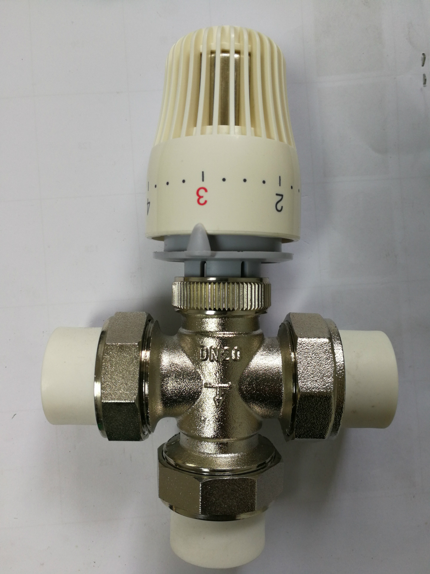 阀门三通温控阀批发 pp-r散热器自动恒温控阀直式地暖智能恒温阀