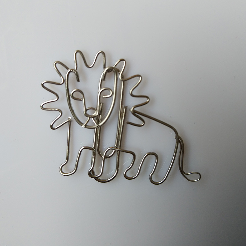 专业供应高品质创意个性动物回形针 办公狮子回形针桌面定制批发