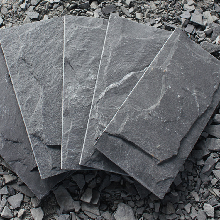 天然别墅墙面蘑菇石青色銹色砖文化石外墙砖蘑菇石青石板定制加工