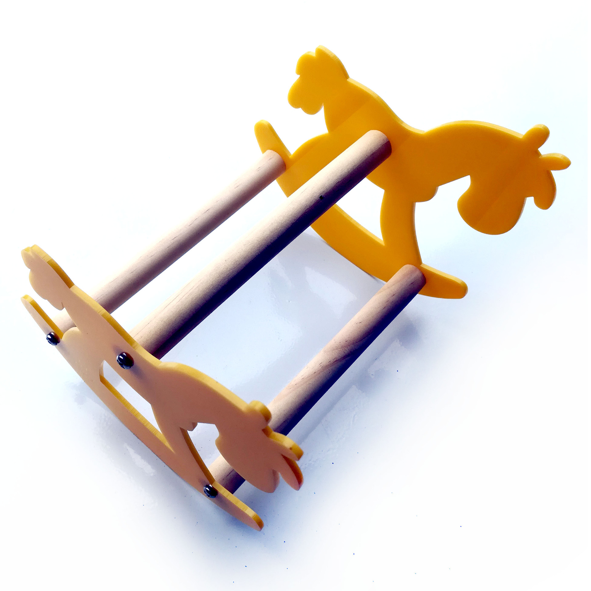 鹦鹉 啃咬玩具秋千亚克力站架站杠 摇摇椅 跷跷板 童趣小木马