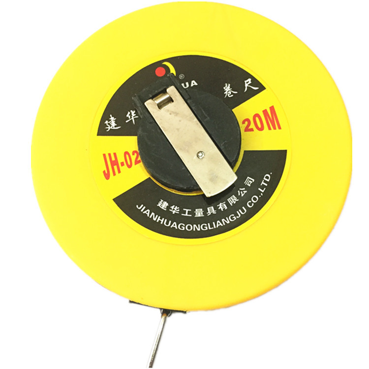 手摇纤维圆盘皮尺 50米长卷尺