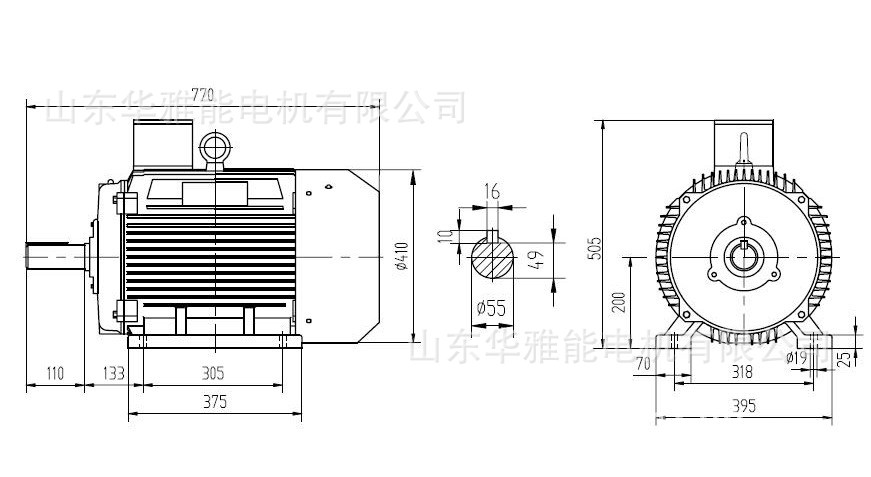 l-4-30kw电机替代衡水电机自扇冷铝风叶 塑料风叶 ,上图国标尺寸卧式