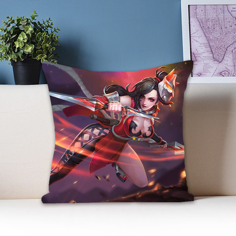 王者抱枕动漫卡通荣耀超柔绒棉麻亮缎游戏周边人物广告活动礼赠品