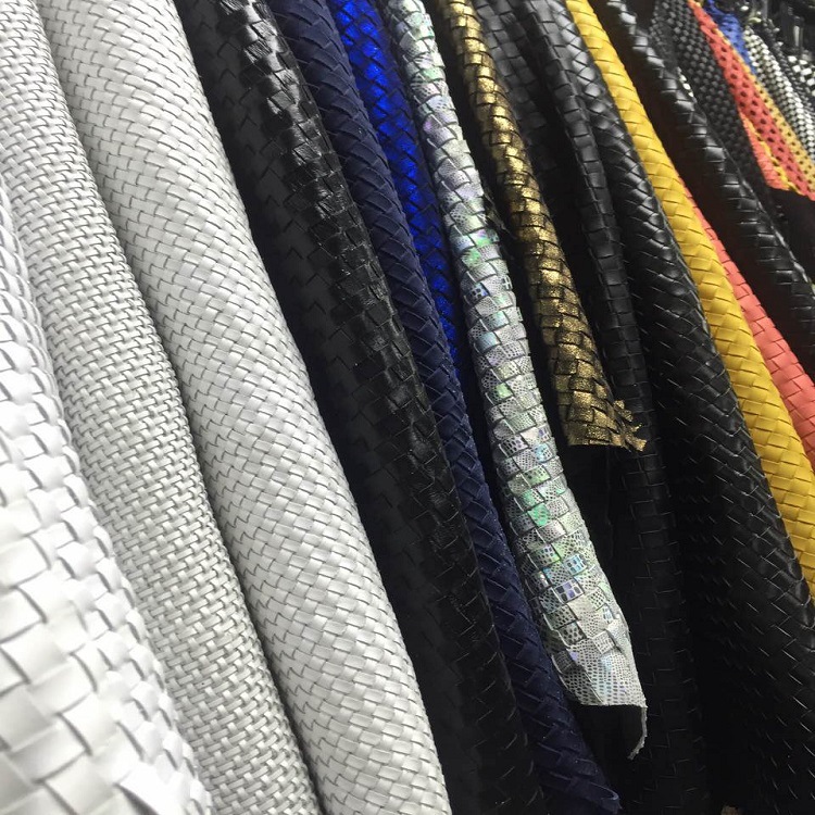 编织牛皮羊皮 名种颜色来料加工适合钱包厂手袋厂鞋材编织牛猪皮