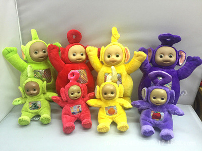 外贸原单尾货胶面天线宝宝公仔 teletubbies玩偶 毛绒玩具 礼品