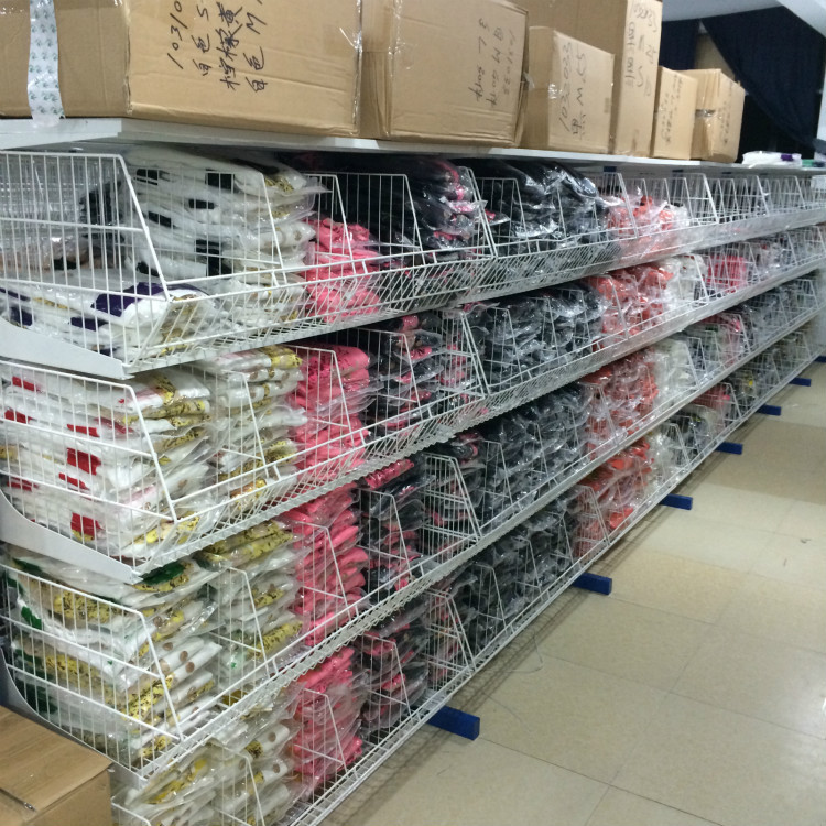 电商仓库服装货架超市斜口篮货架分隔货架斜口架服装网格货架